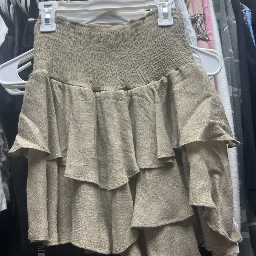 Green Flowy skirt from adika